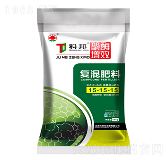 50kg硫基復混肥料15-15-15-聚酶增效-科邦