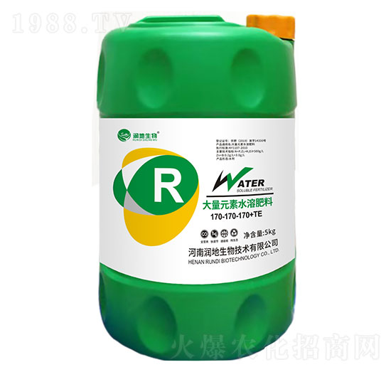 大量元素水溶肥料150-180-170+TE-平衡肥-潤地生物