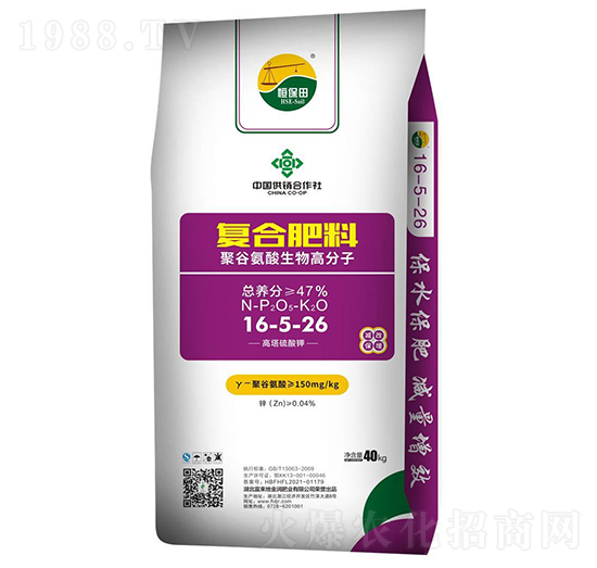 40KG復合肥料16-5-26-恒保田-富來地