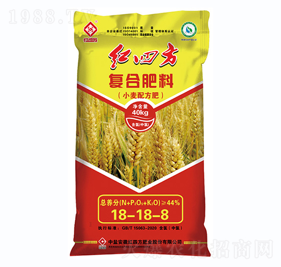 小麥配方復(fù)合肥料18-18-8-紅四方