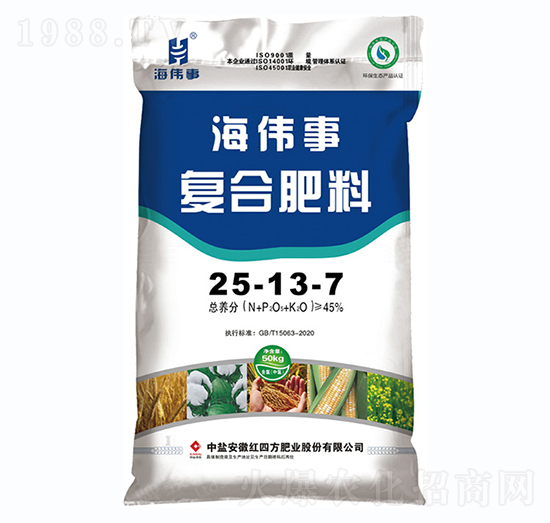 氯基復合肥料25-13-7-海偉事-紅四方