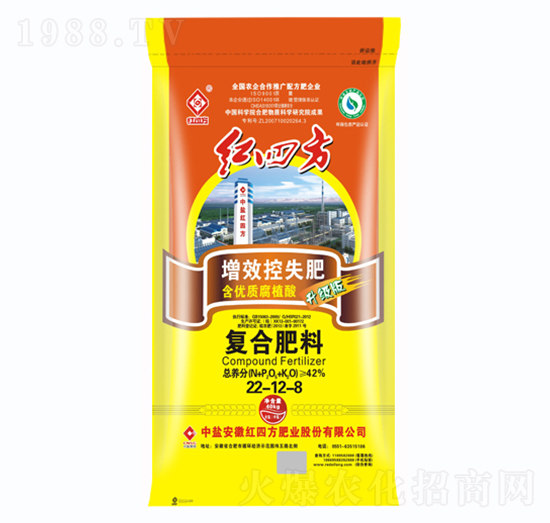 升級版硫酸鉀復(fù)合肥料22-12-8-紅四方