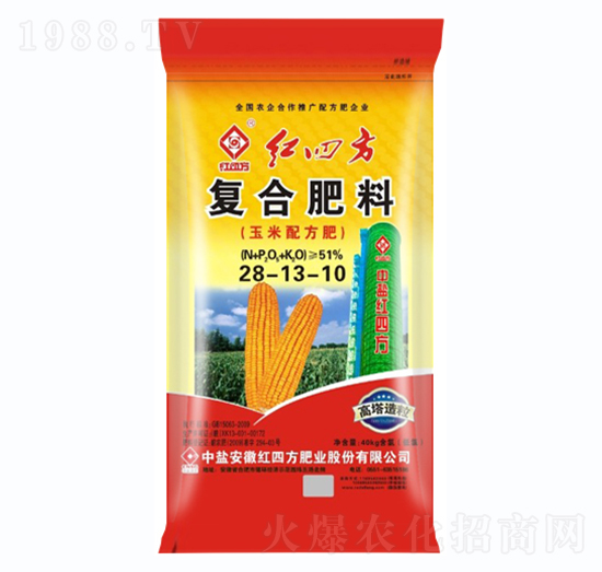 高塔玉米專用配方復(fù)合肥料28-13-10-紅四方