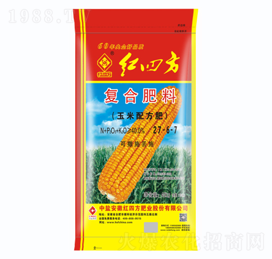 玉米專用復(fù)合肥料27-6-7-紅四方