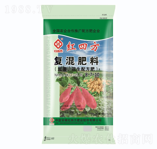 薯類、花生專用復混肥料8-7-10-紅四方