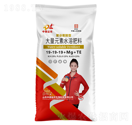 聚谷氨酸型大量元素水溶肥料19-19-19+Mg+TE-云冠石