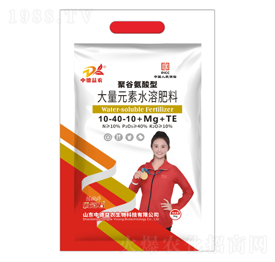 5kg聚谷氨酸型大量元素水溶肥料10-40-10+Mg+TE-云冠石