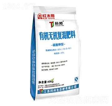 40kg有機無機復混肥料15-5-10-紅太陽-科邦