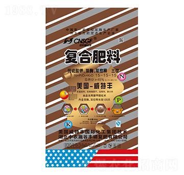 純硫酸鉀雙酶雙控釋三銨復合肥料15-15-15-中農施谷豐